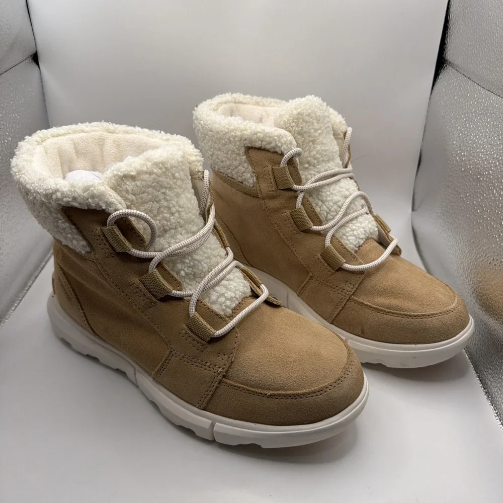 Sorel Explorer II Carnival Cozy Waterproof Women's Boots Canoe/Sea Salt Size 9
